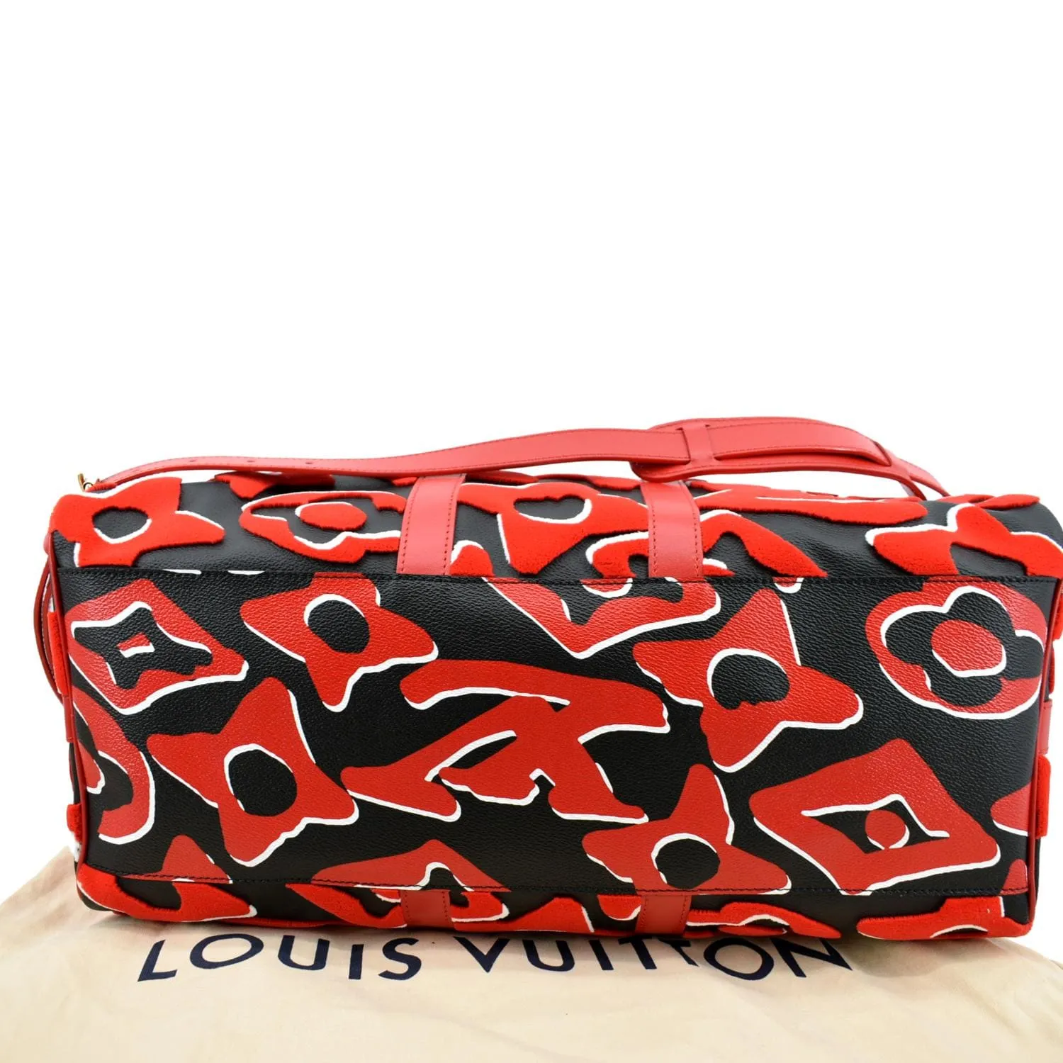 LOUIS VUITTON LVxUF Keepall Bandouliere 45 Tufted Monogram Satchel Bag Bicolor