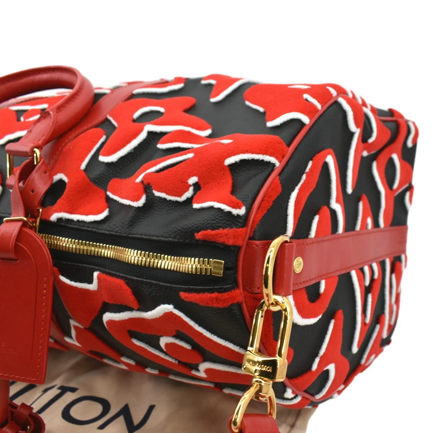 LOUIS VUITTON LVxUF Keepall Bandouliere 45 Tufted Monogram Satchel Bag Bicolor
