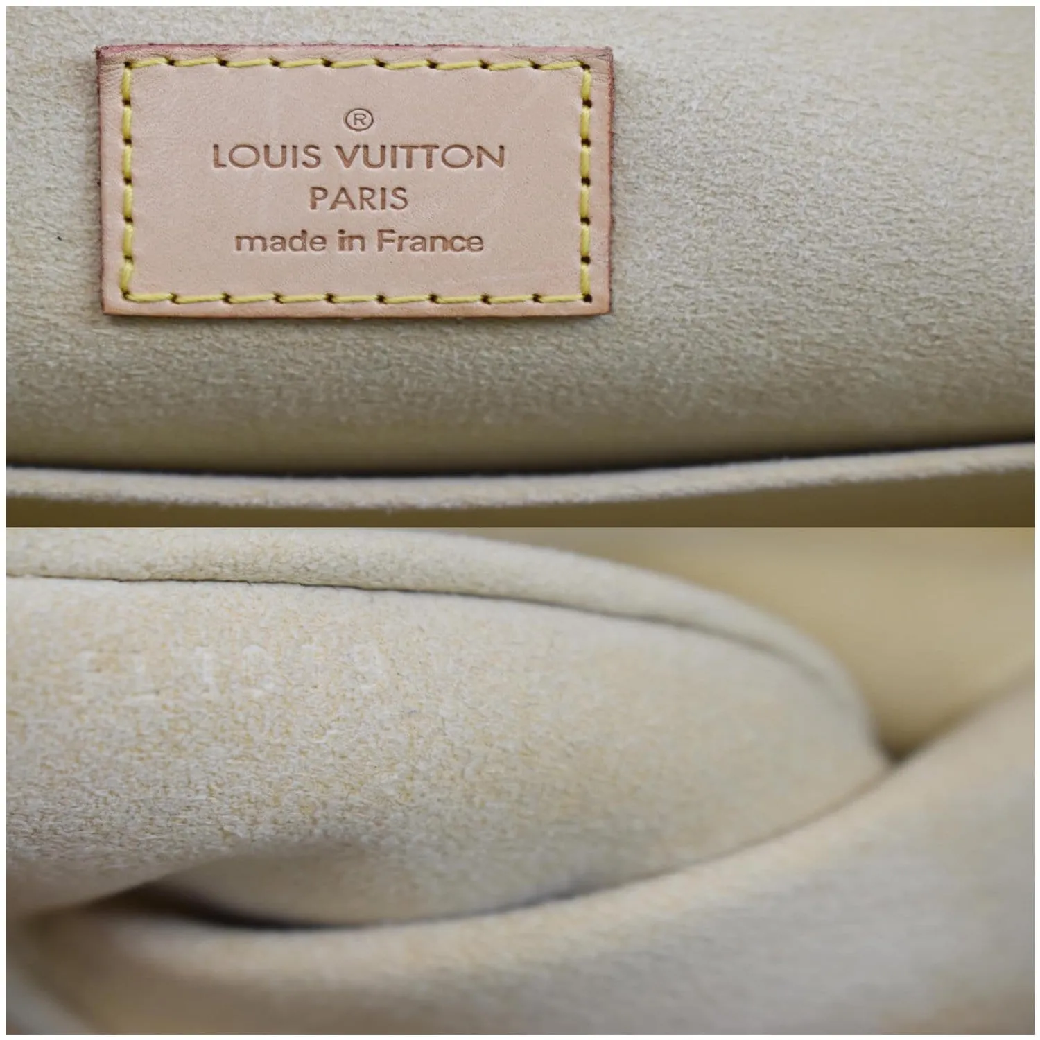 LOUIS VUITTON Manhattan GM Monogram Canvas Satchel Bag Brown