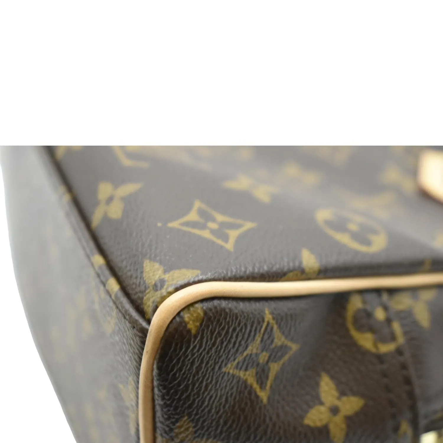 LOUIS VUITTON Manhattan PM Monogram Canvas Satchel Bag Brown