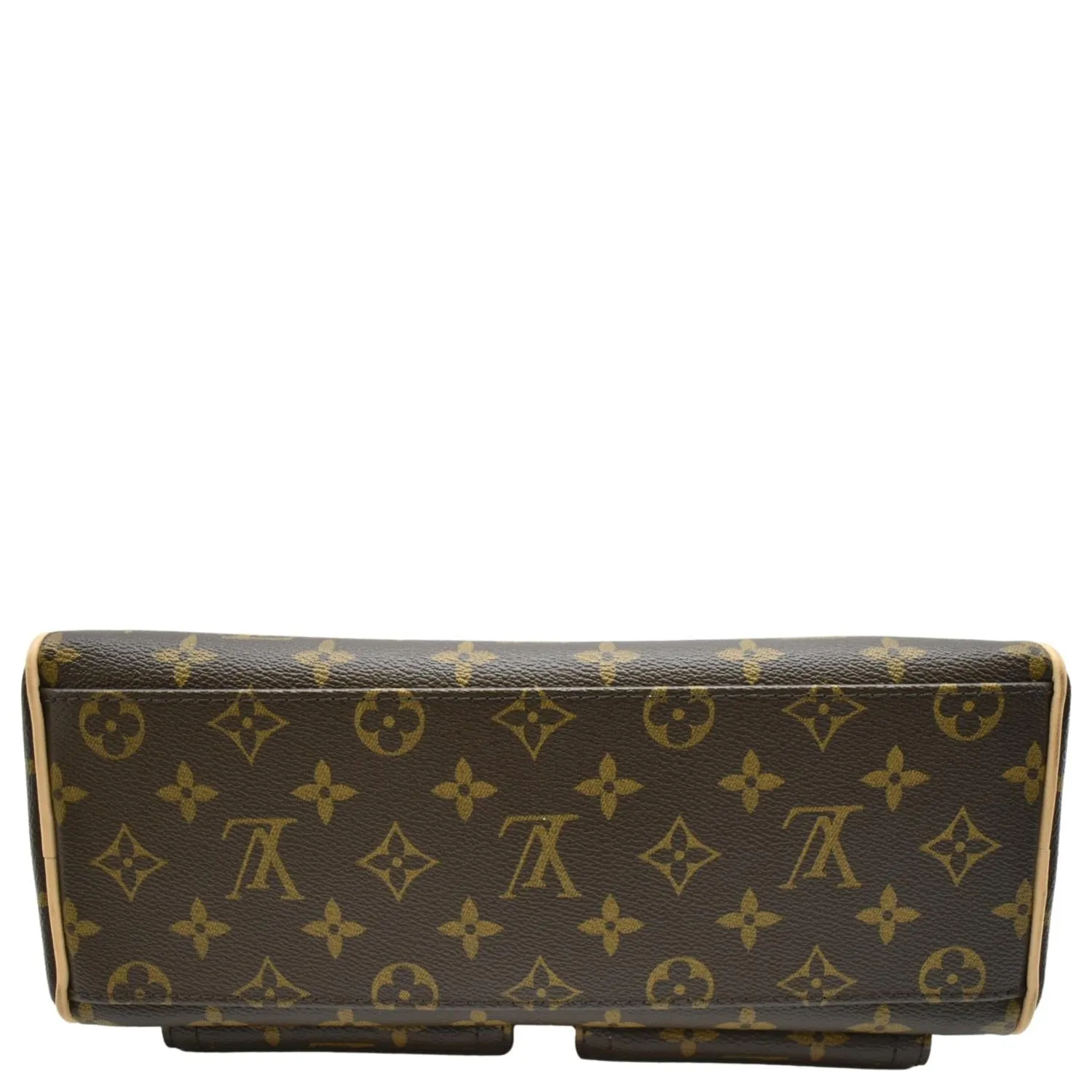 LOUIS VUITTON Manhattan PM Monogram Canvas Satchel Bag Brown