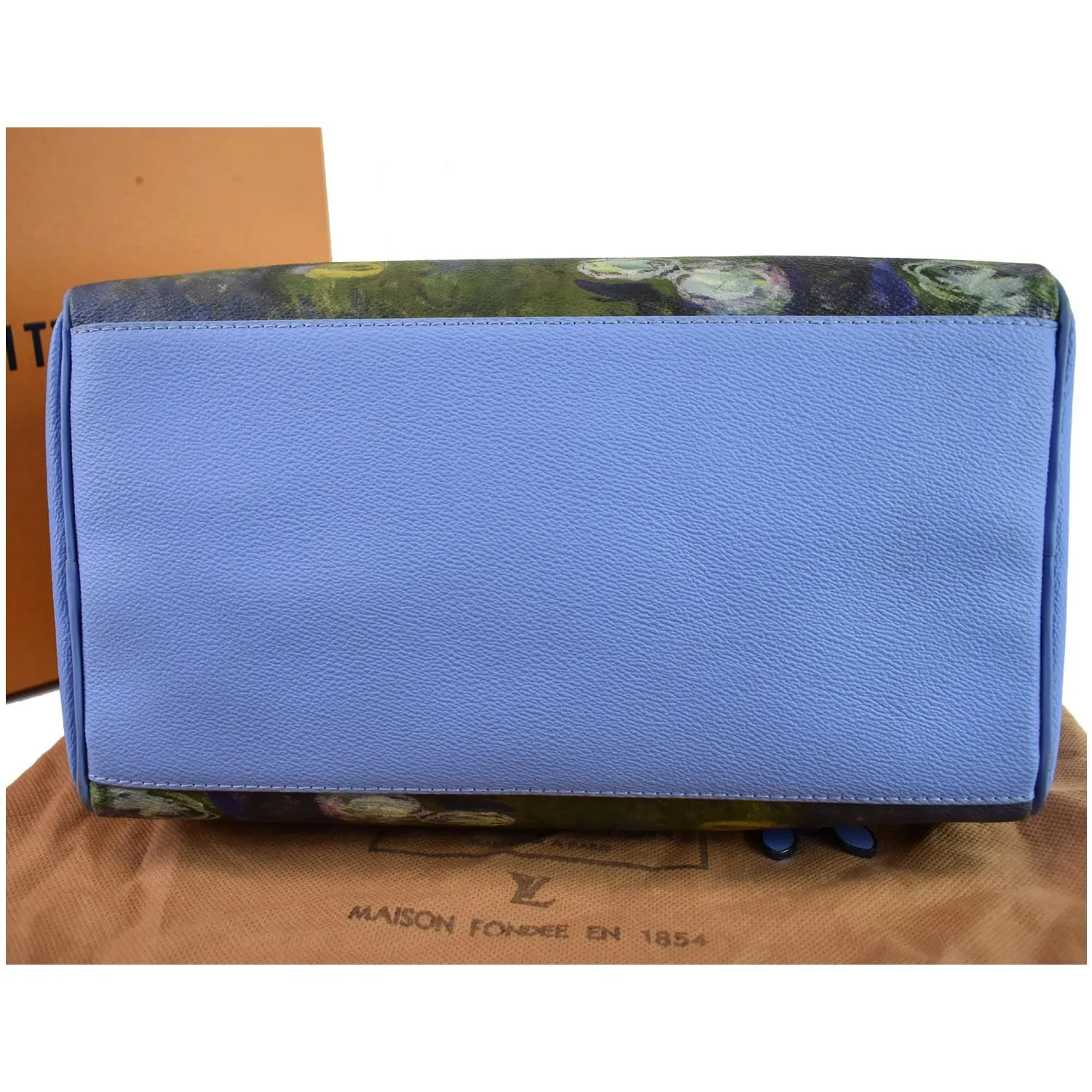 LOUIS VUITTON Masters Monet Speedy 30 Coated Canvas Satchel Bag Blue
