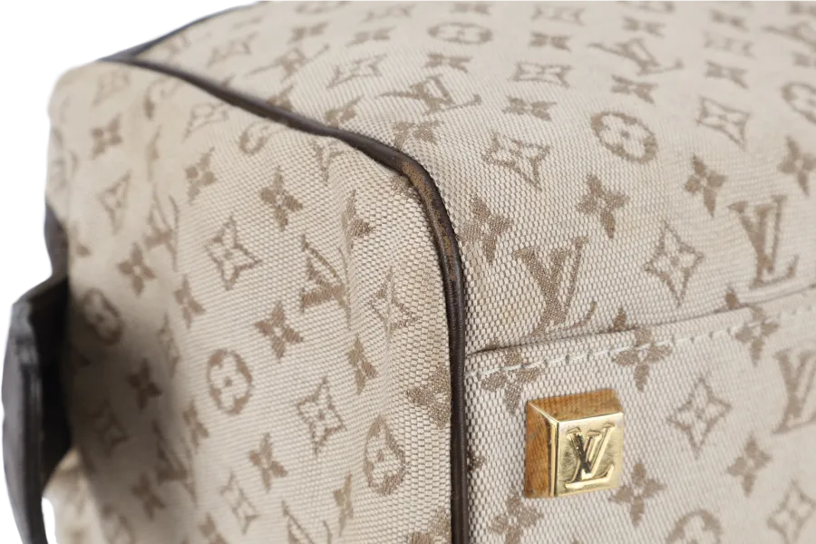 LOUIS VUITTON MINI JOSEPHINE PM BEIGE MINI LIN CANVAS GOLD HARDWARE NO DUST COVER