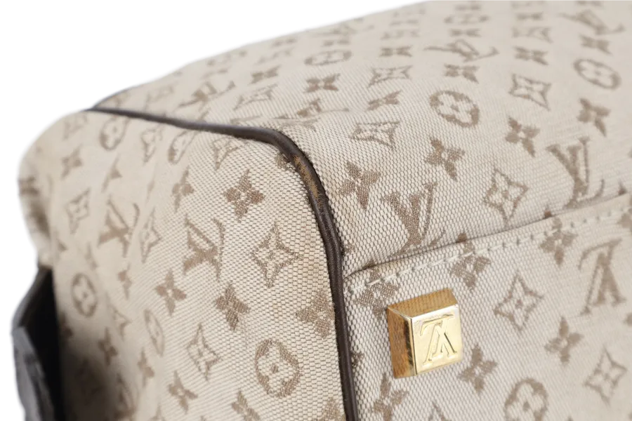 LOUIS VUITTON MINI JOSEPHINE PM BEIGE MINI LIN CANVAS GOLD HARDWARE NO DUST COVER