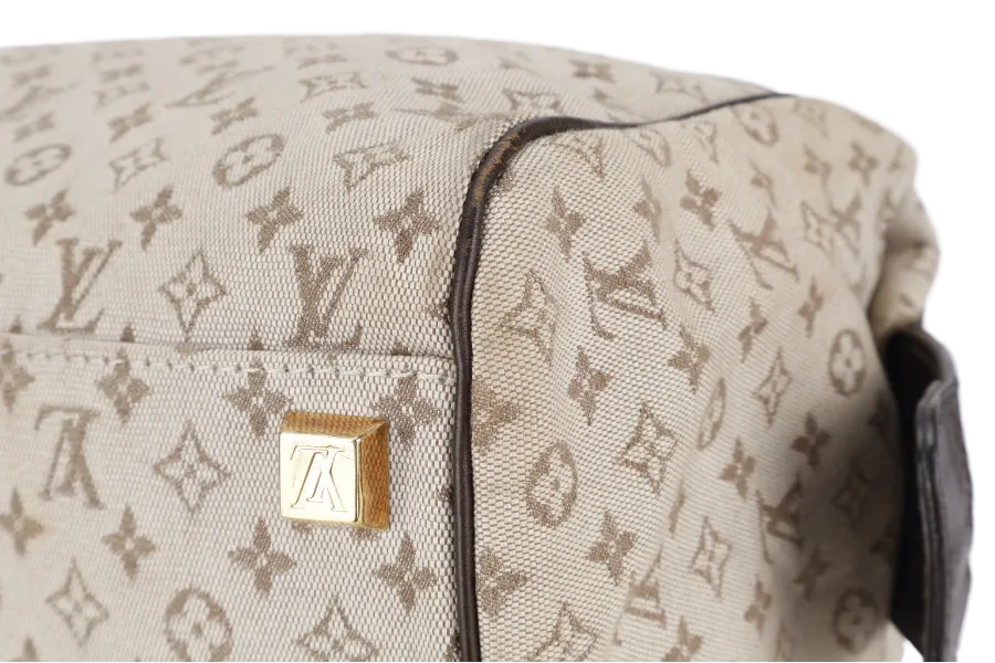 LOUIS VUITTON MINI JOSEPHINE PM BEIGE MINI LIN CANVAS GOLD HARDWARE NO DUST COVER