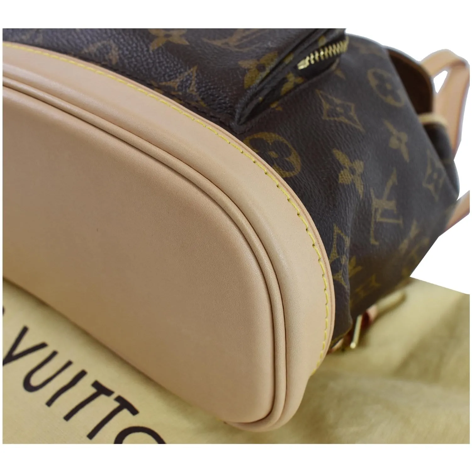 LOUIS VUITTON Mini Montsouris Monogram Canvas Backpack Bag Brown