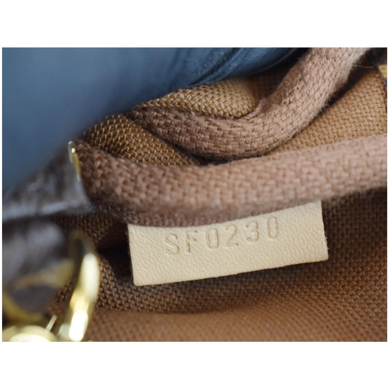LOUIS VUITTON Mini Pochette Monogram Canvas Accessories Pouch Brown