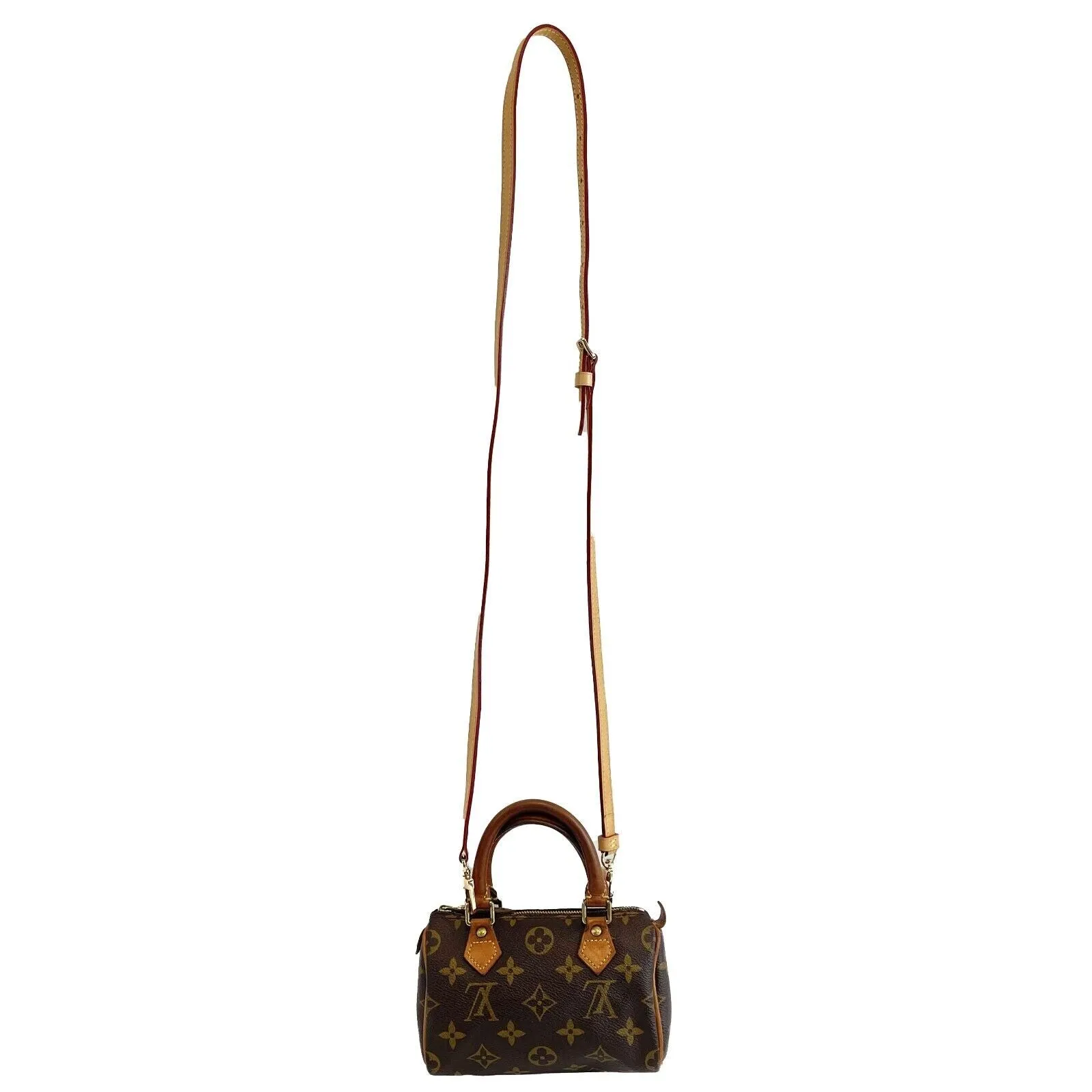 Louis Vuitton - Mini Speedy - Brown Monogram Top Handle Satchel w/ Strap
