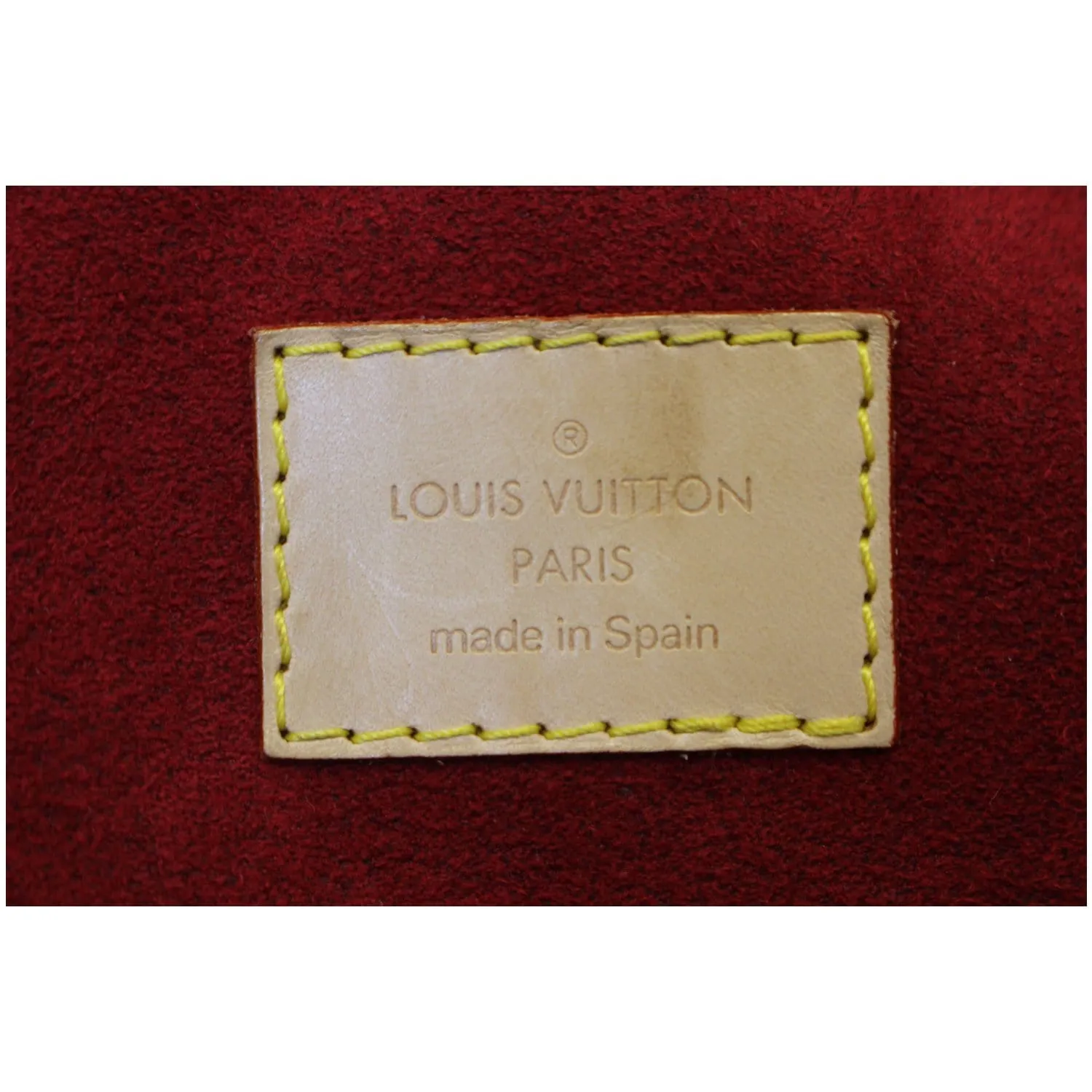LOUIS VUITTON Mizi Monogram Canvas Satchel Handbag Brown