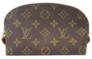 LOUIS VUITTON Monogram Brown Cosmetic Pouch