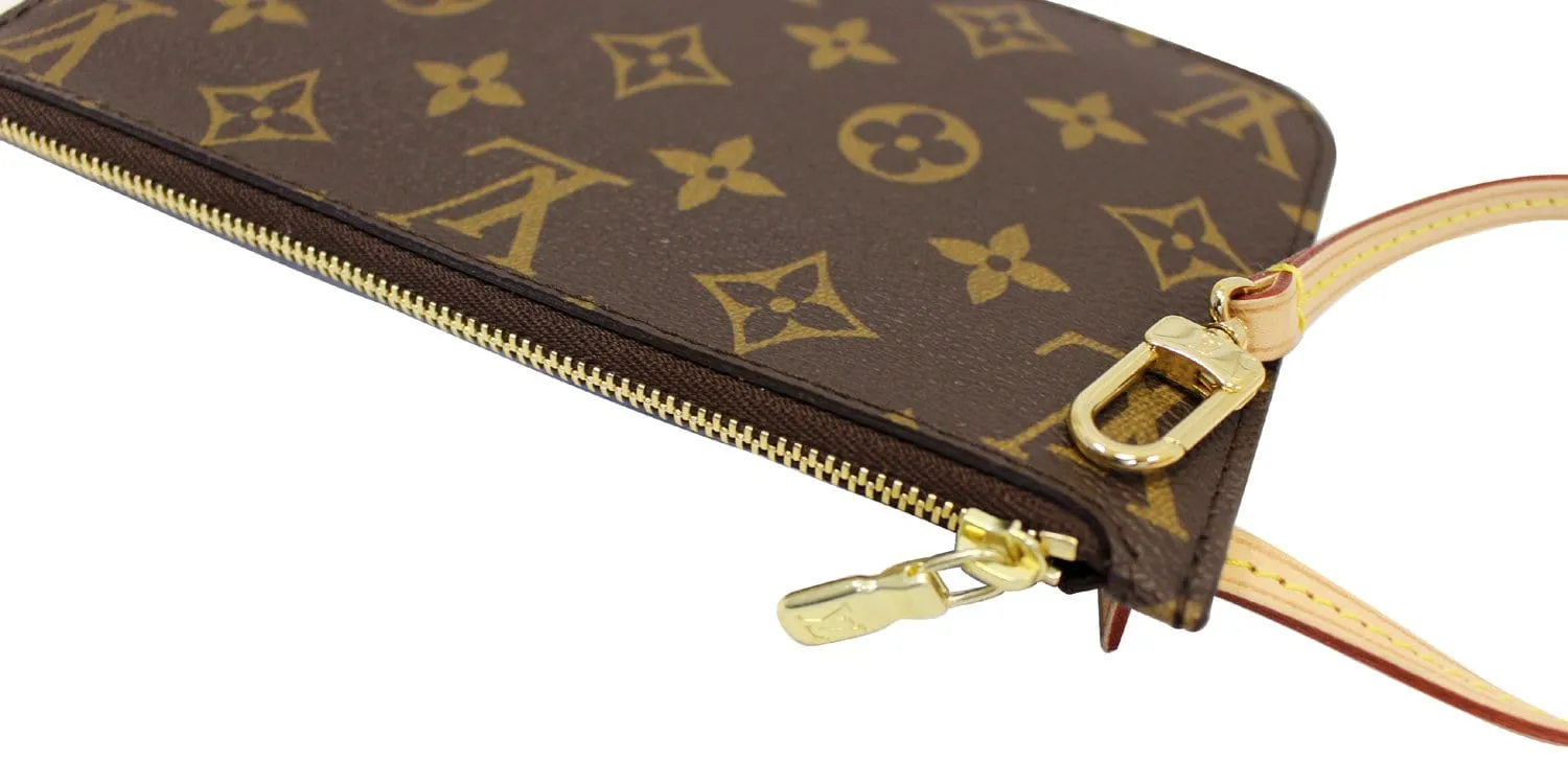 LOUIS VUITTON Monogram Canvas Pochette Wristlet Neverfull MM