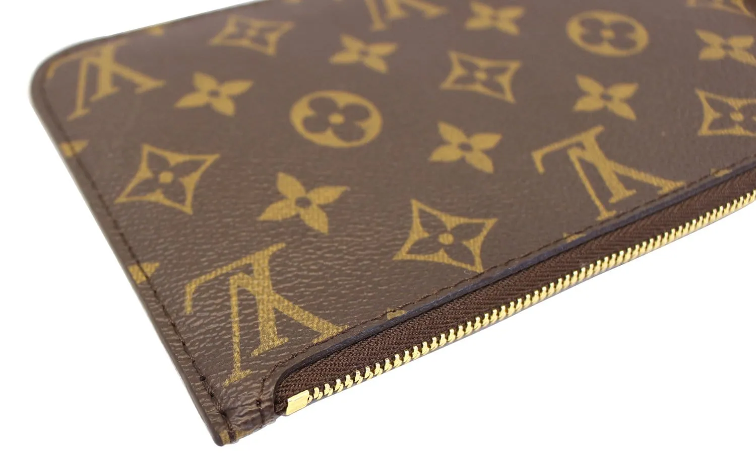 LOUIS VUITTON Monogram Canvas Pochette Wristlet Neverfull MM