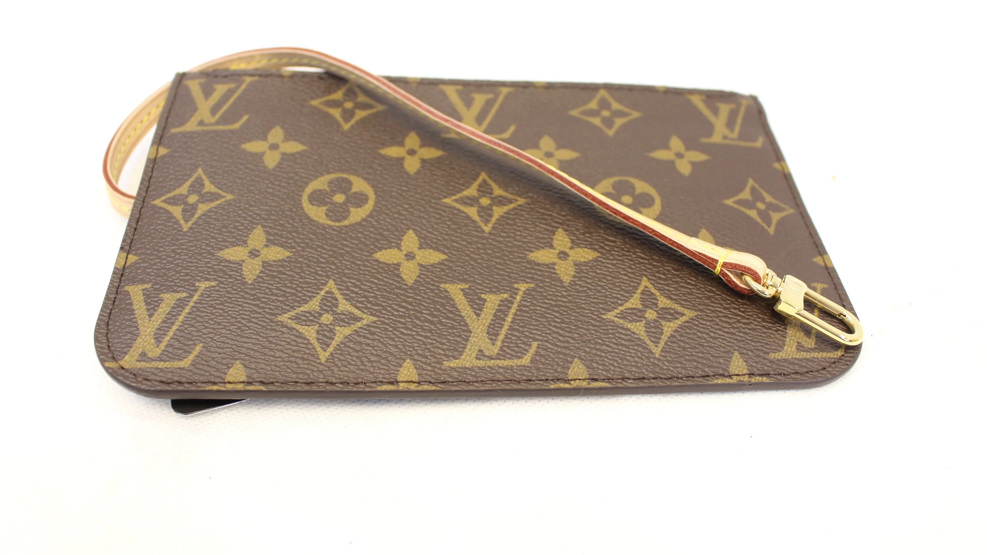 LOUIS VUITTON Monogram Canvas Pochette Wristlet Neverfull MM