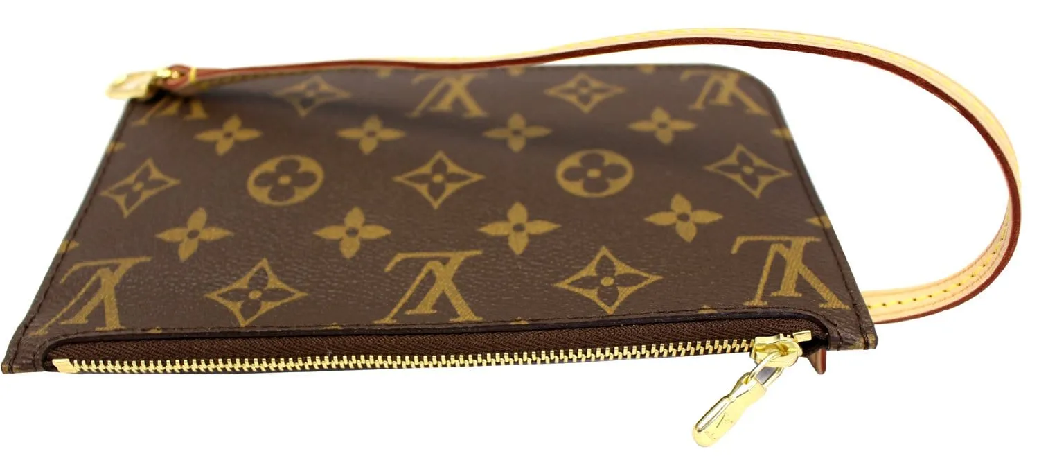 LOUIS VUITTON Monogram Canvas Pochette Wristlet Neverfull MM