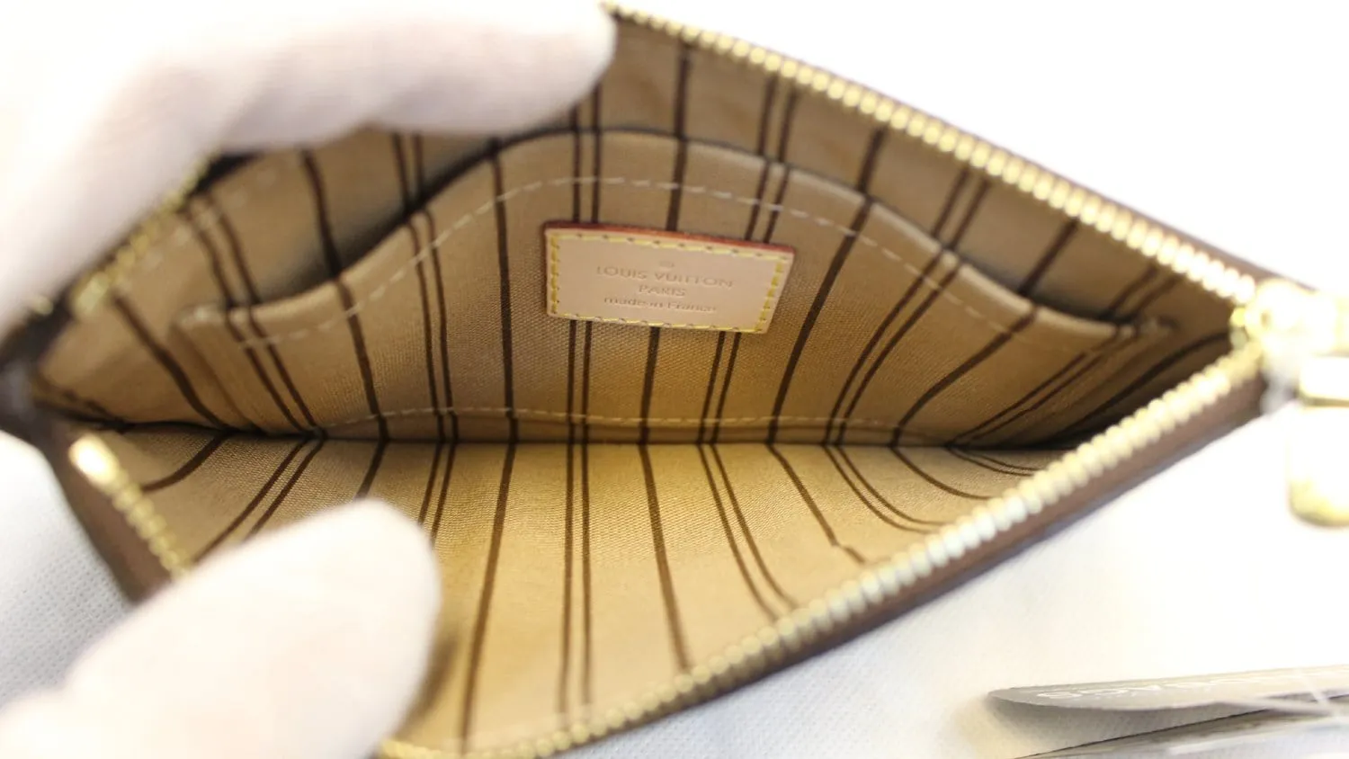 LOUIS VUITTON Monogram Canvas Pochette Wristlet Neverfull MM