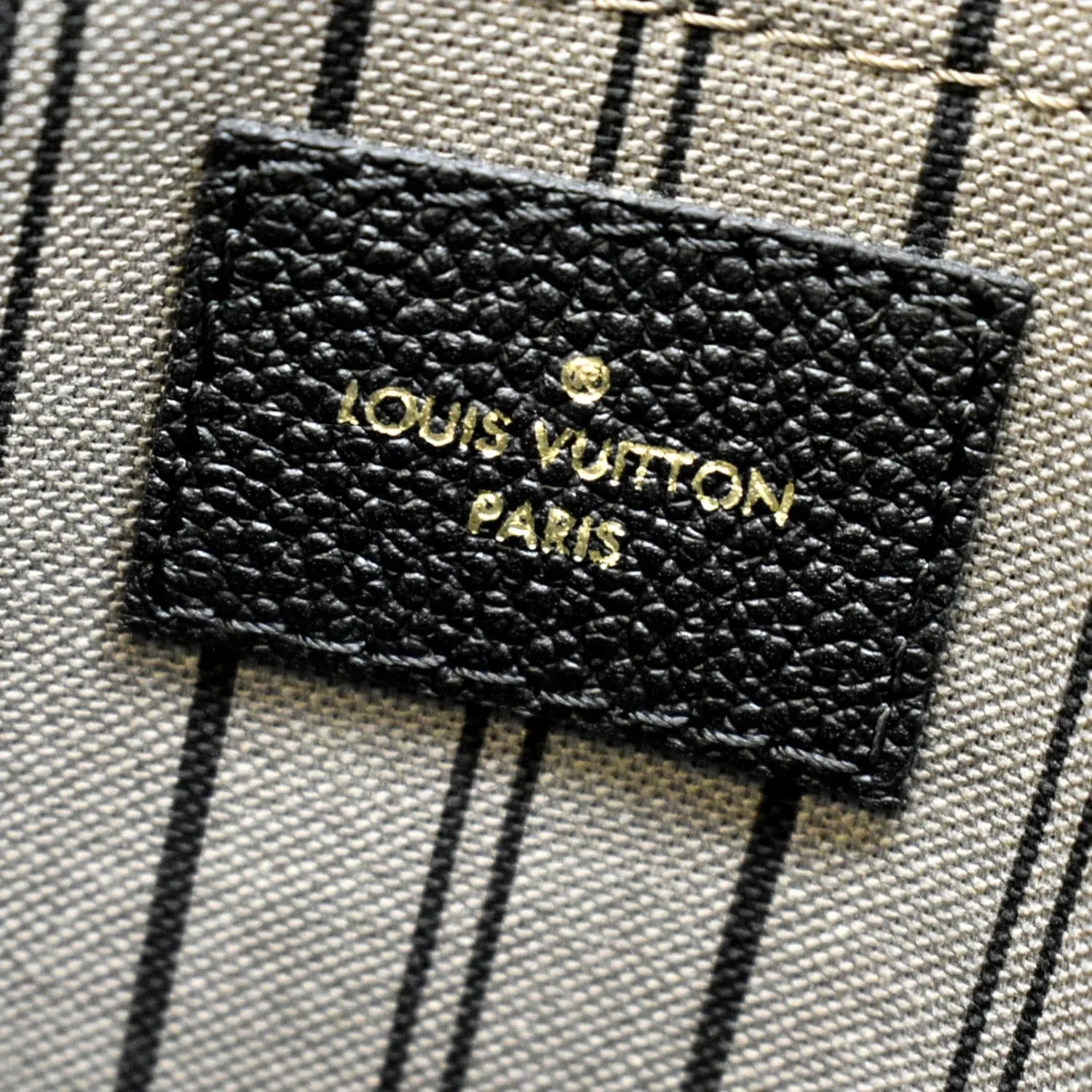LOUIS VUITTON Montaigne MM Monogram Empreinte Satchel Bag Black