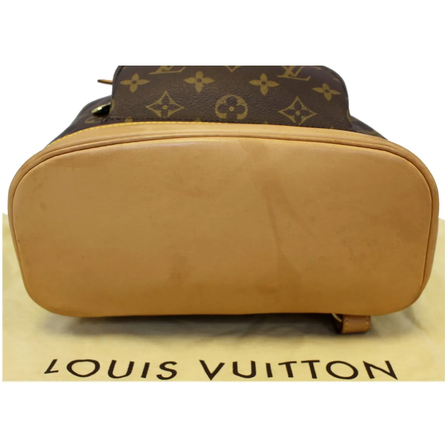 LOUIS VUITTON Montsouris MM Monogram Canvas Backpack Bag Brown