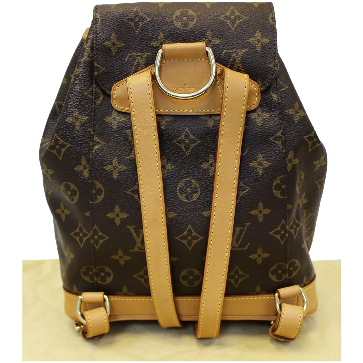 LOUIS VUITTON Montsouris MM Monogram Canvas Backpack Bag Brown