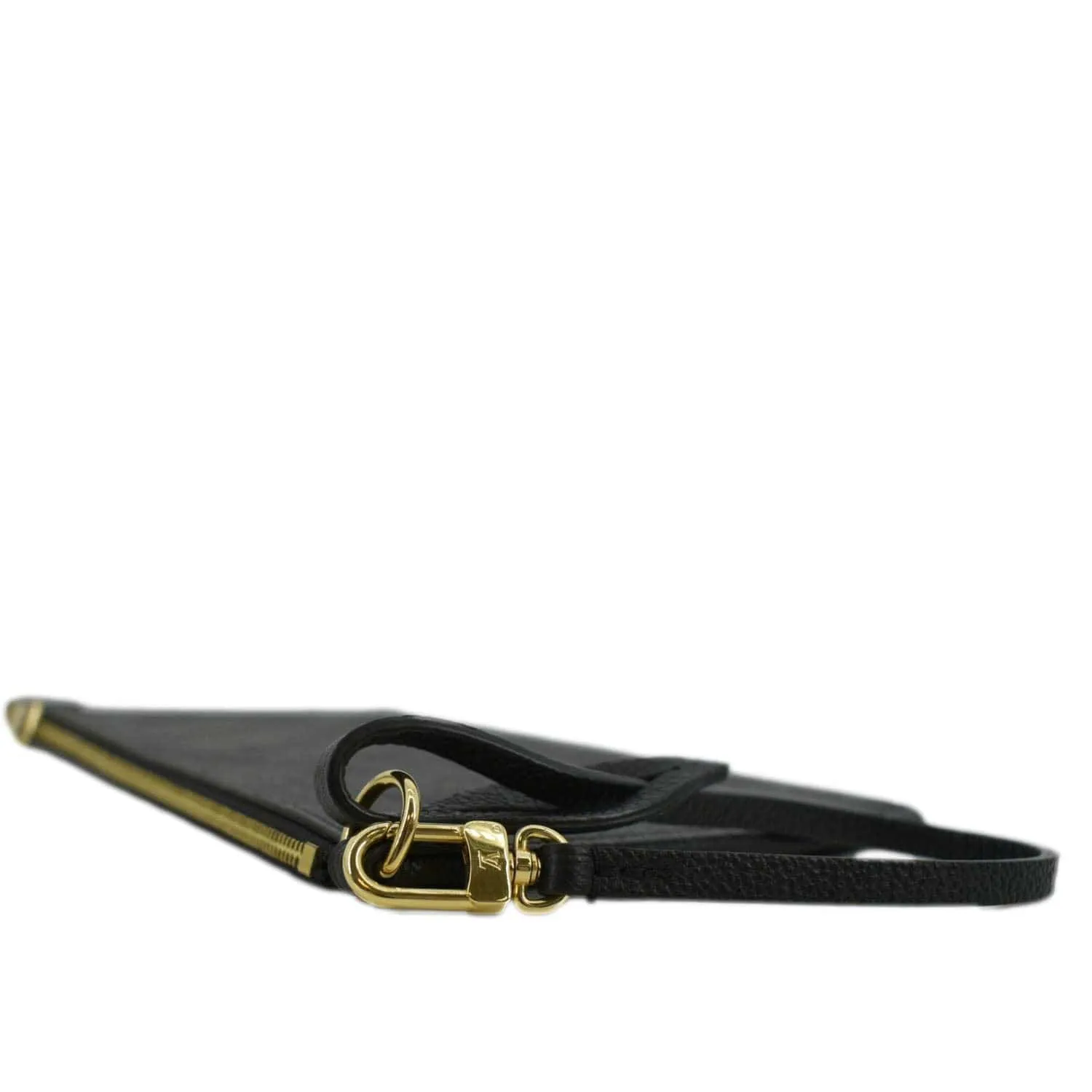 LOUIS VUITTON Neverfull Empreinte Monogram Pochette Wristlet Pouch Black