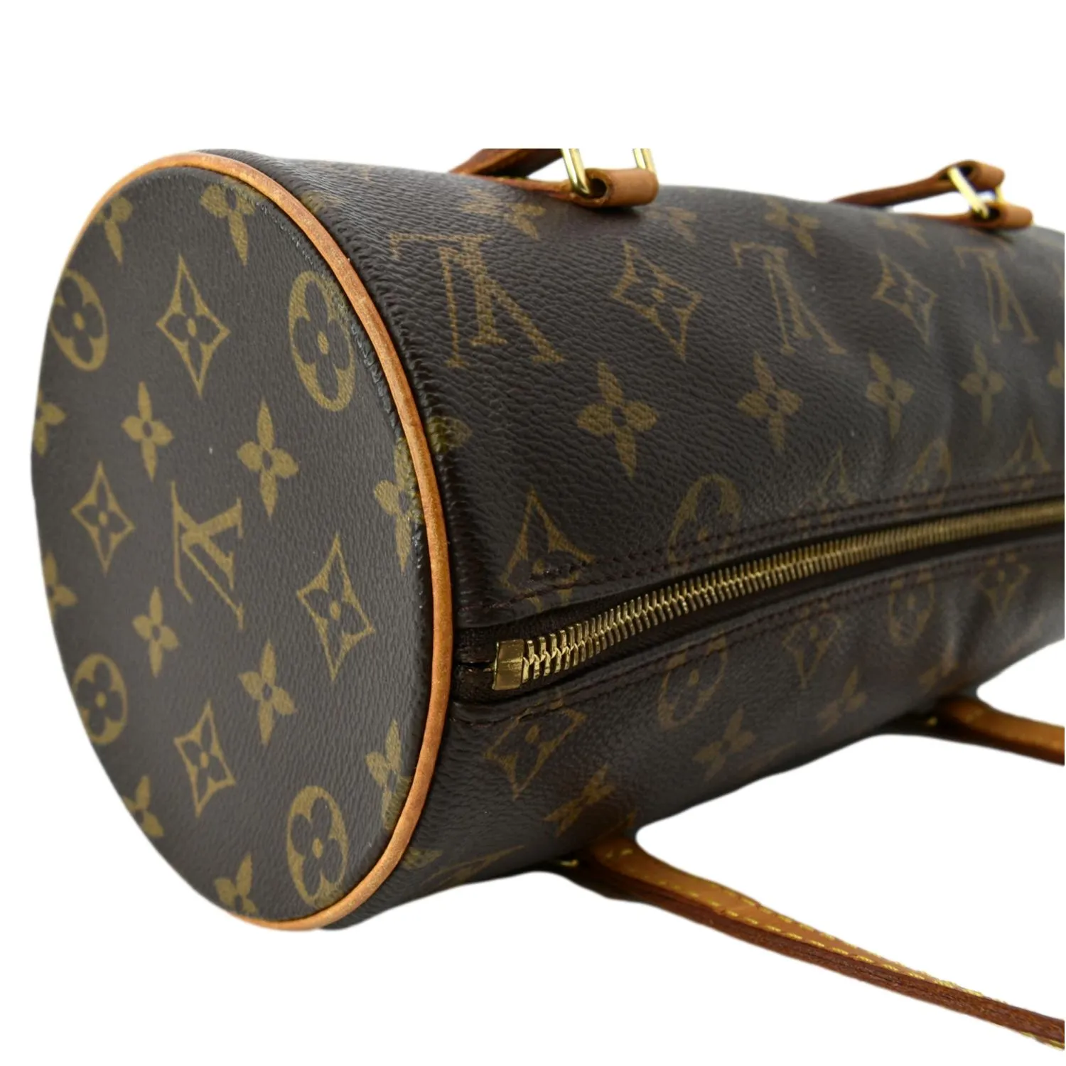 LOUIS VUITTON Papillon 26 Monogram Canvas Satchel Bag Brown