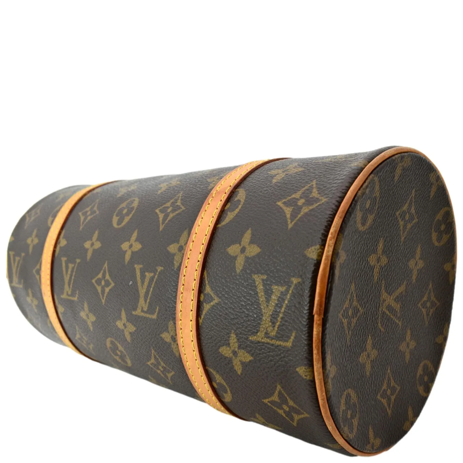 LOUIS VUITTON Papillon 26 Monogram Canvas Satchel Bag Brown