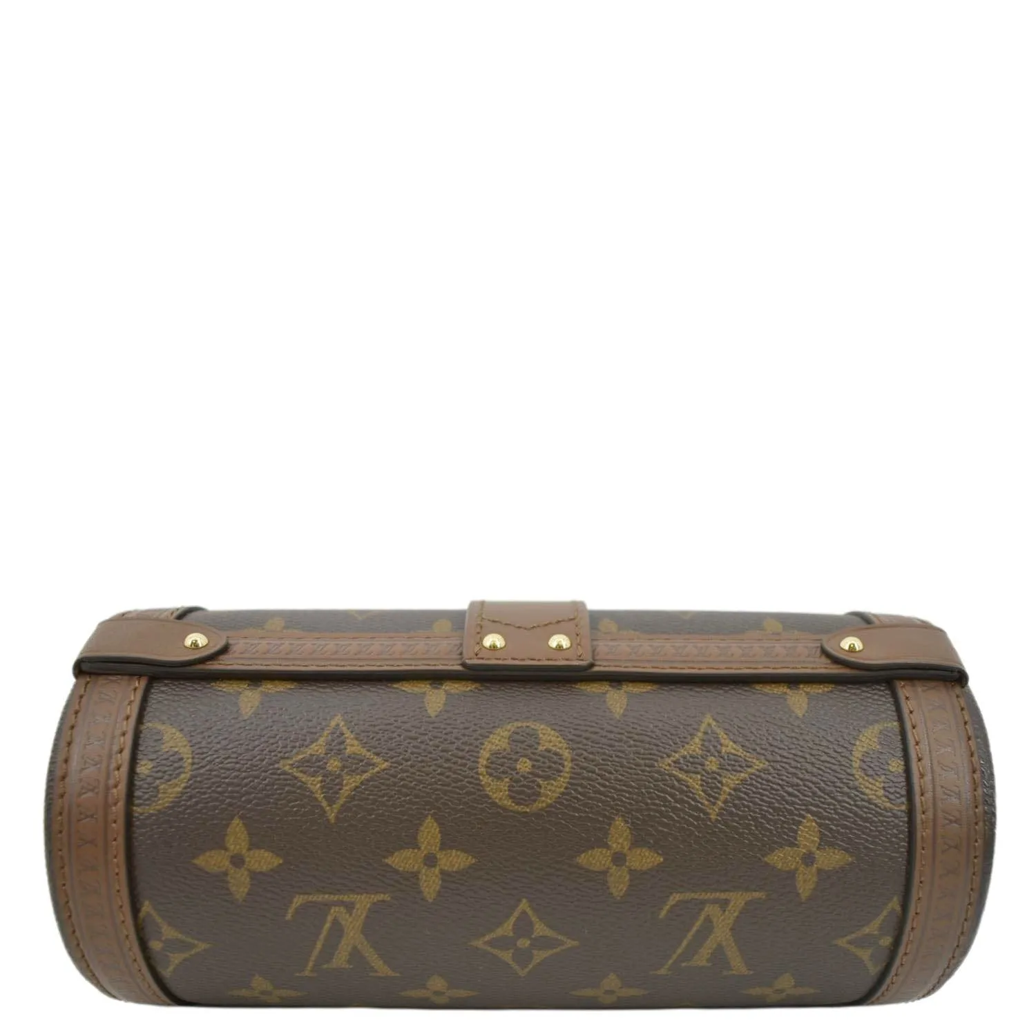 LOUIS VUITTON Papillon Trunk Monogram Canvas Satchel Bag Brown