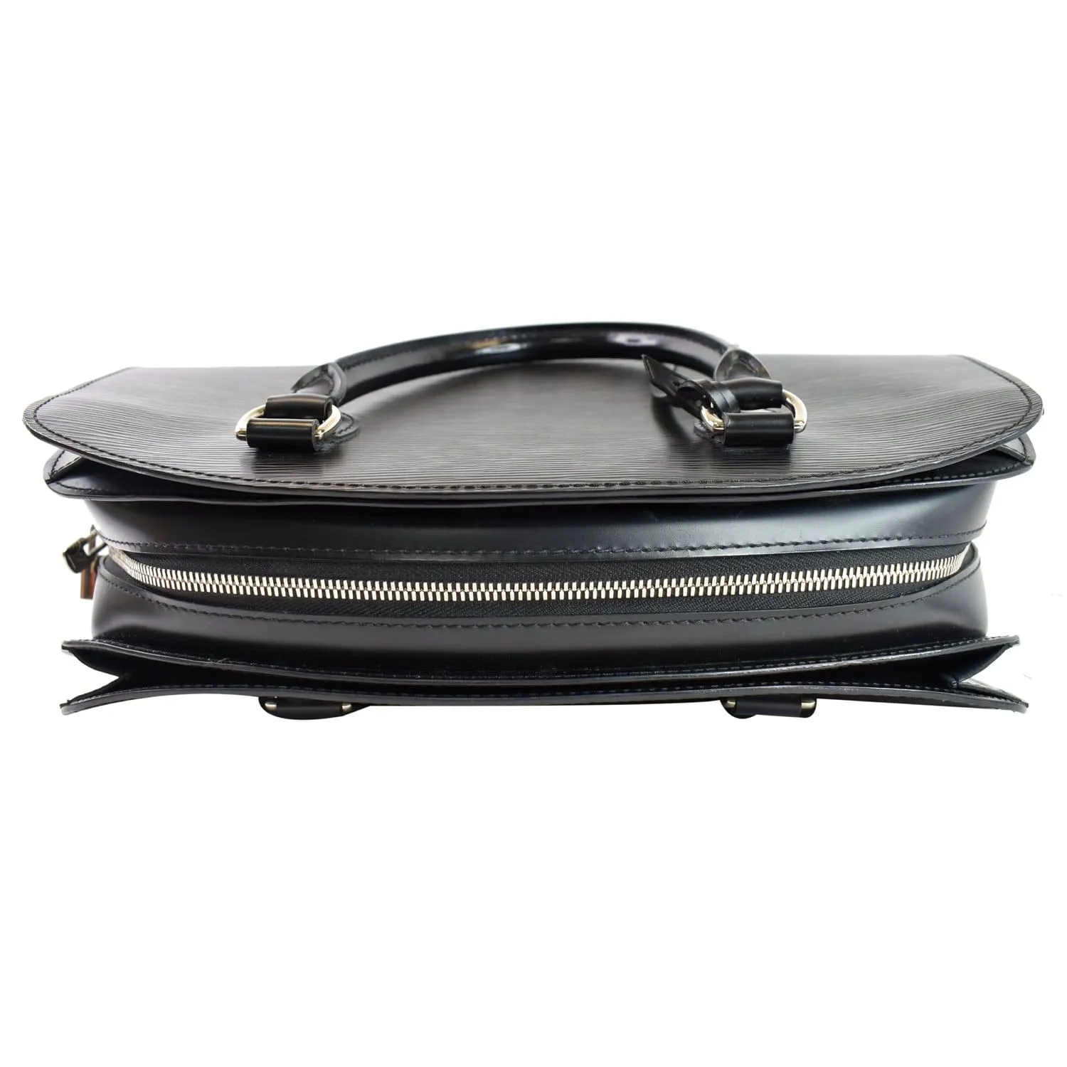 LOUIS VUITTON Pont Neuf PM Epi Leather Satchel Bag Black
