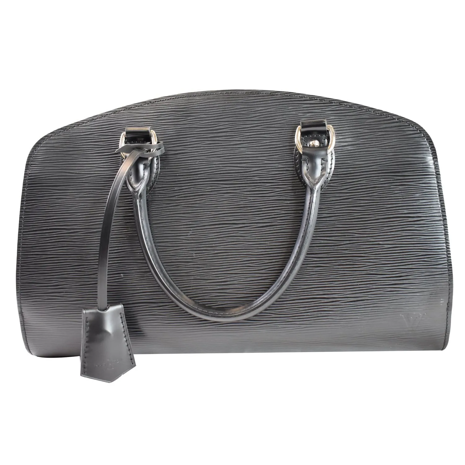 LOUIS VUITTON Pont Neuf PM Epi Leather Satchel Bag Black