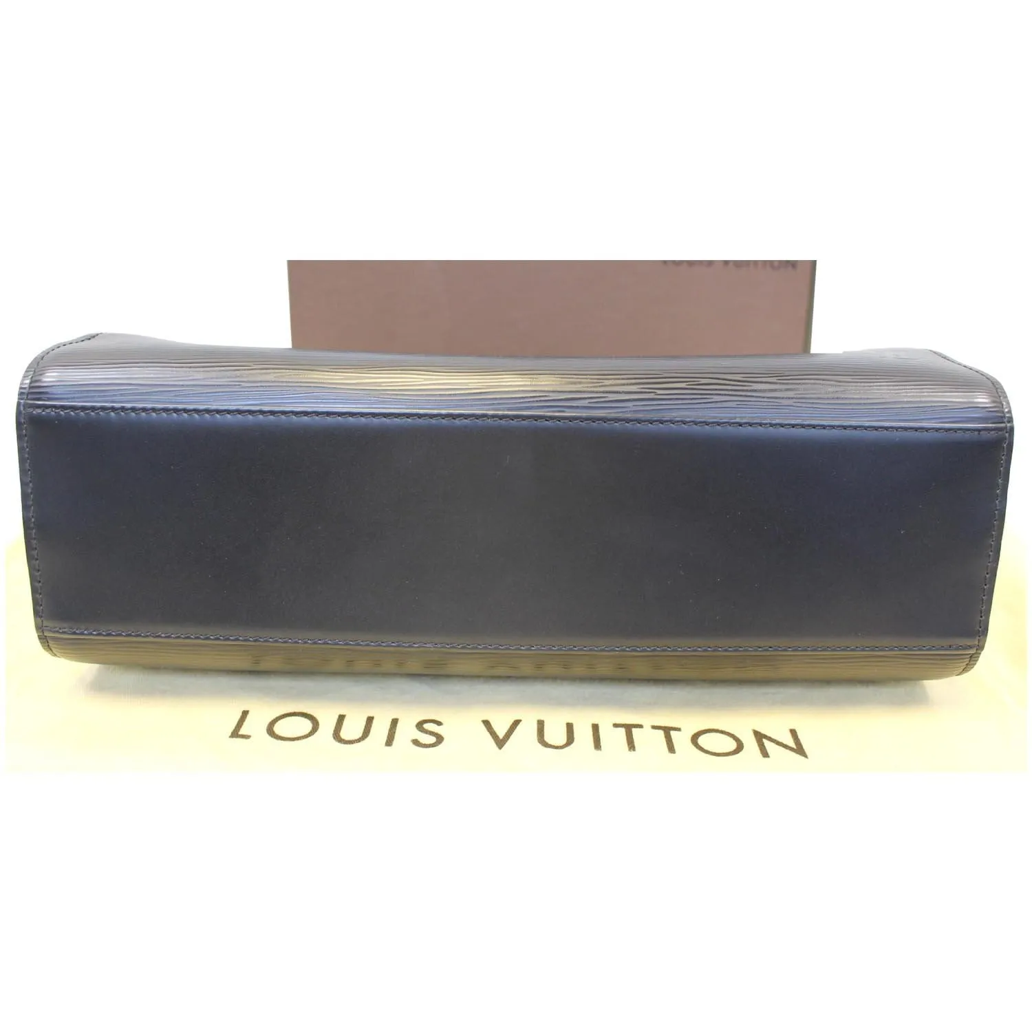 LOUIS VUITTON Pont Neuf PM Epi Leather Satchel Bag Black
