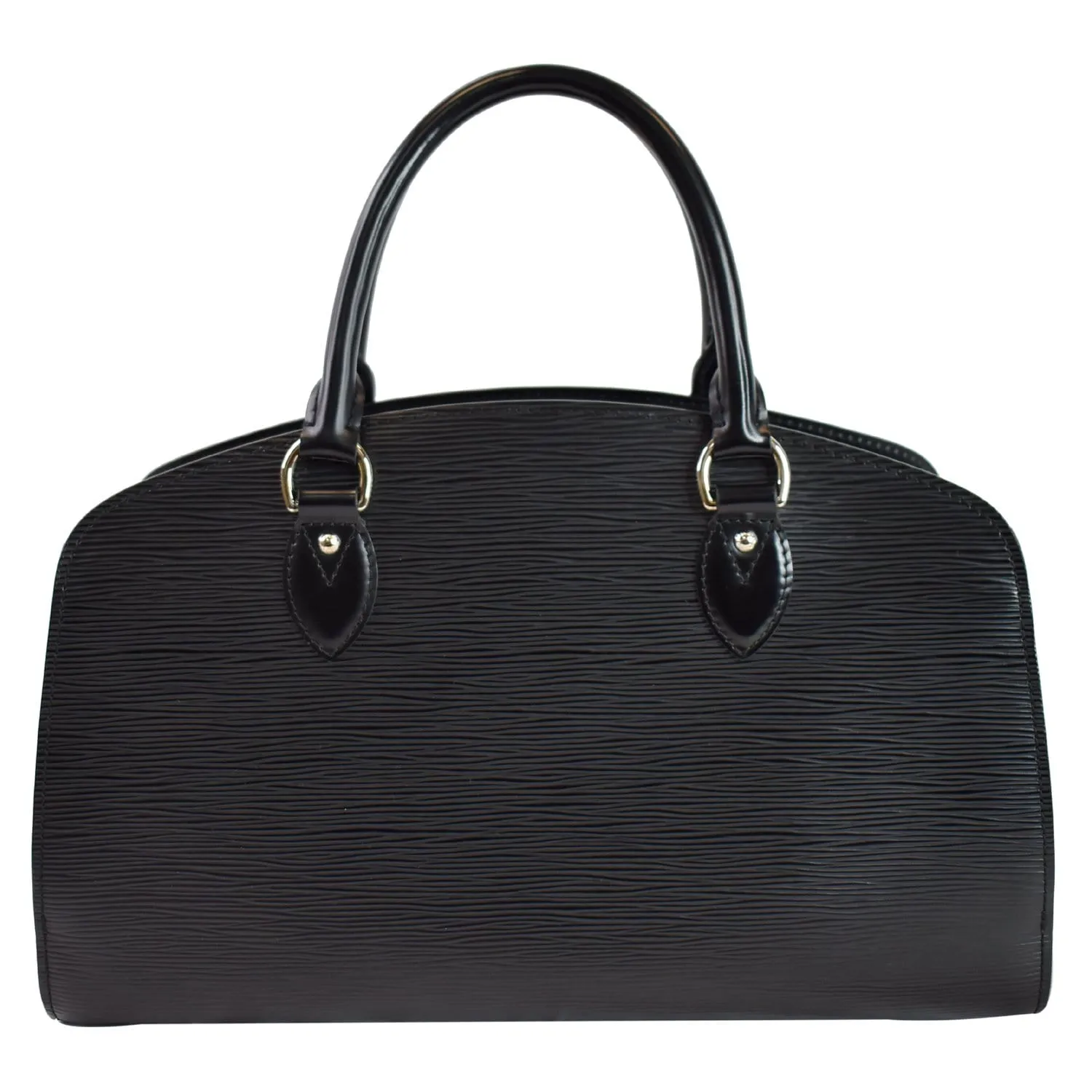LOUIS VUITTON Pont Neuf PM Epi Leather Satchel Bag Black