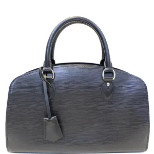 LOUIS VUITTON Pont Neuf PM Epi Leather Satchel Bag Black