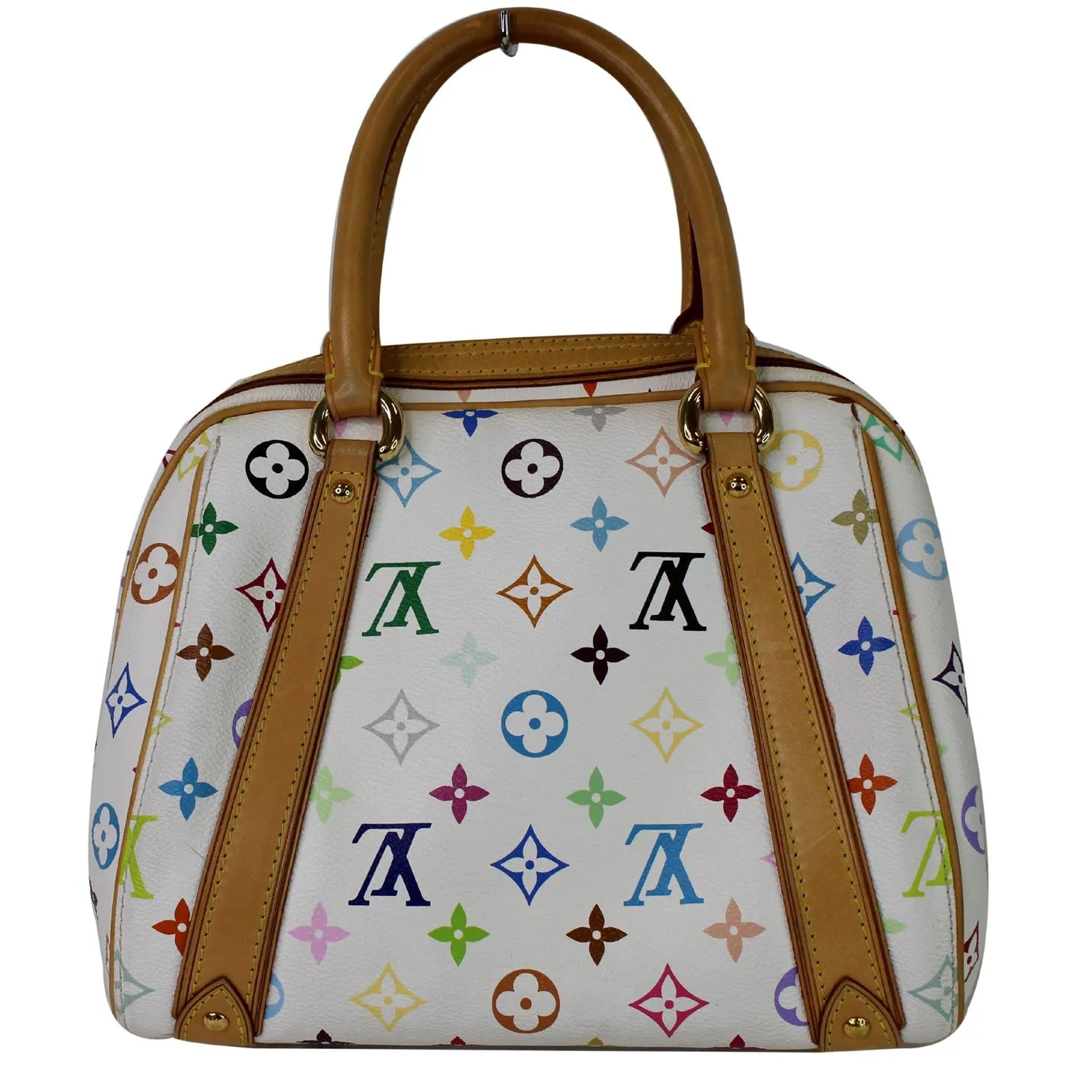 LOUIS VUITTON Priscilla Monogram Multicolore Canvas Handbag White