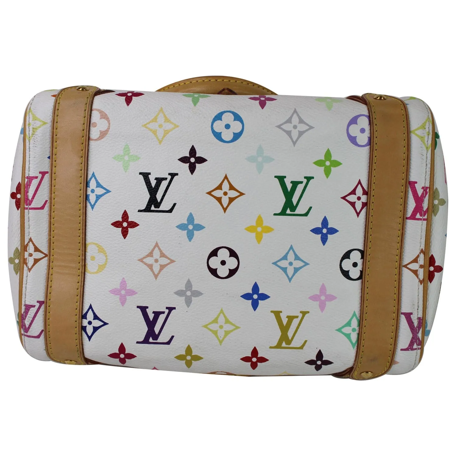 LOUIS VUITTON Priscilla Monogram Multicolore Canvas Handbag White
