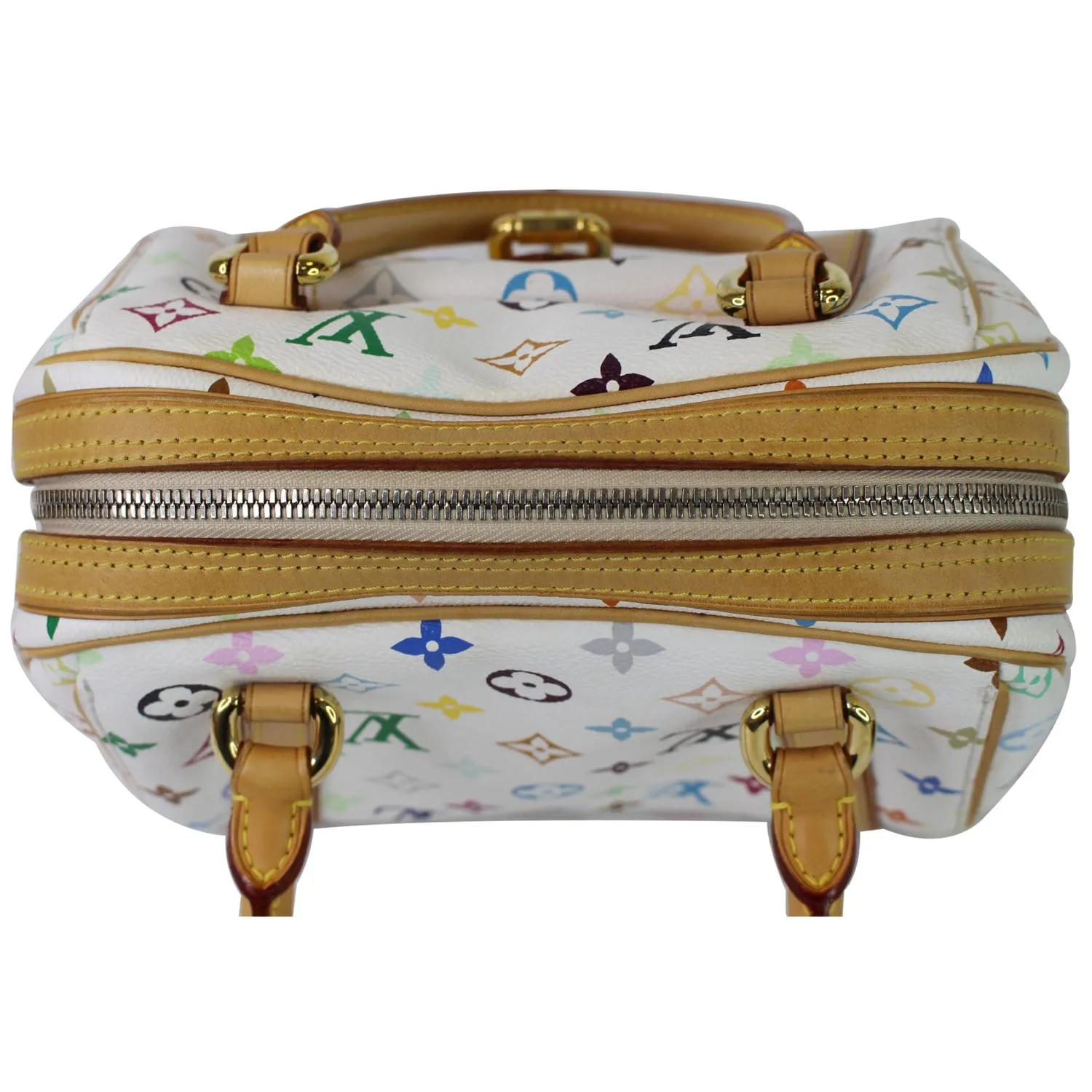LOUIS VUITTON Priscilla Monogram Multicolore Canvas Handbag White