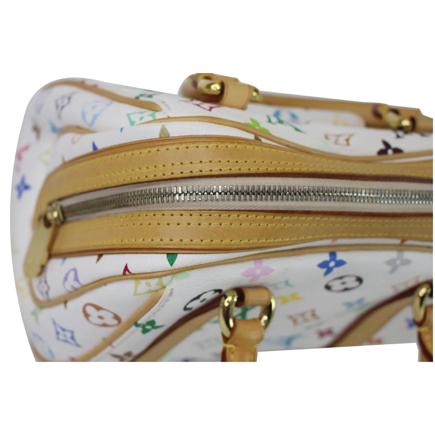LOUIS VUITTON Priscilla Monogram Multicolore Canvas Handbag White