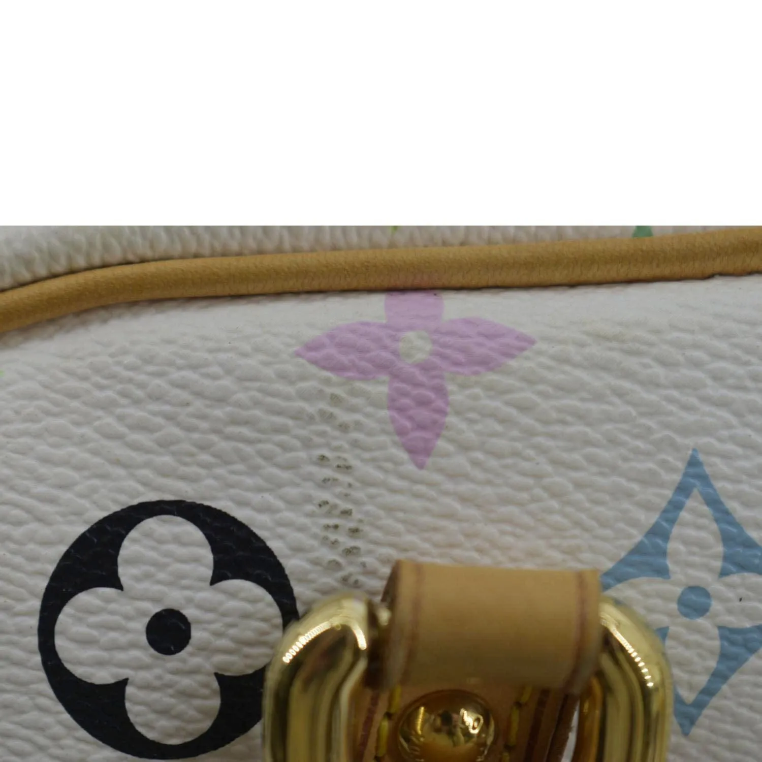 LOUIS VUITTON Priscilla Monogram Multicolore Canvas Satchel Bag White