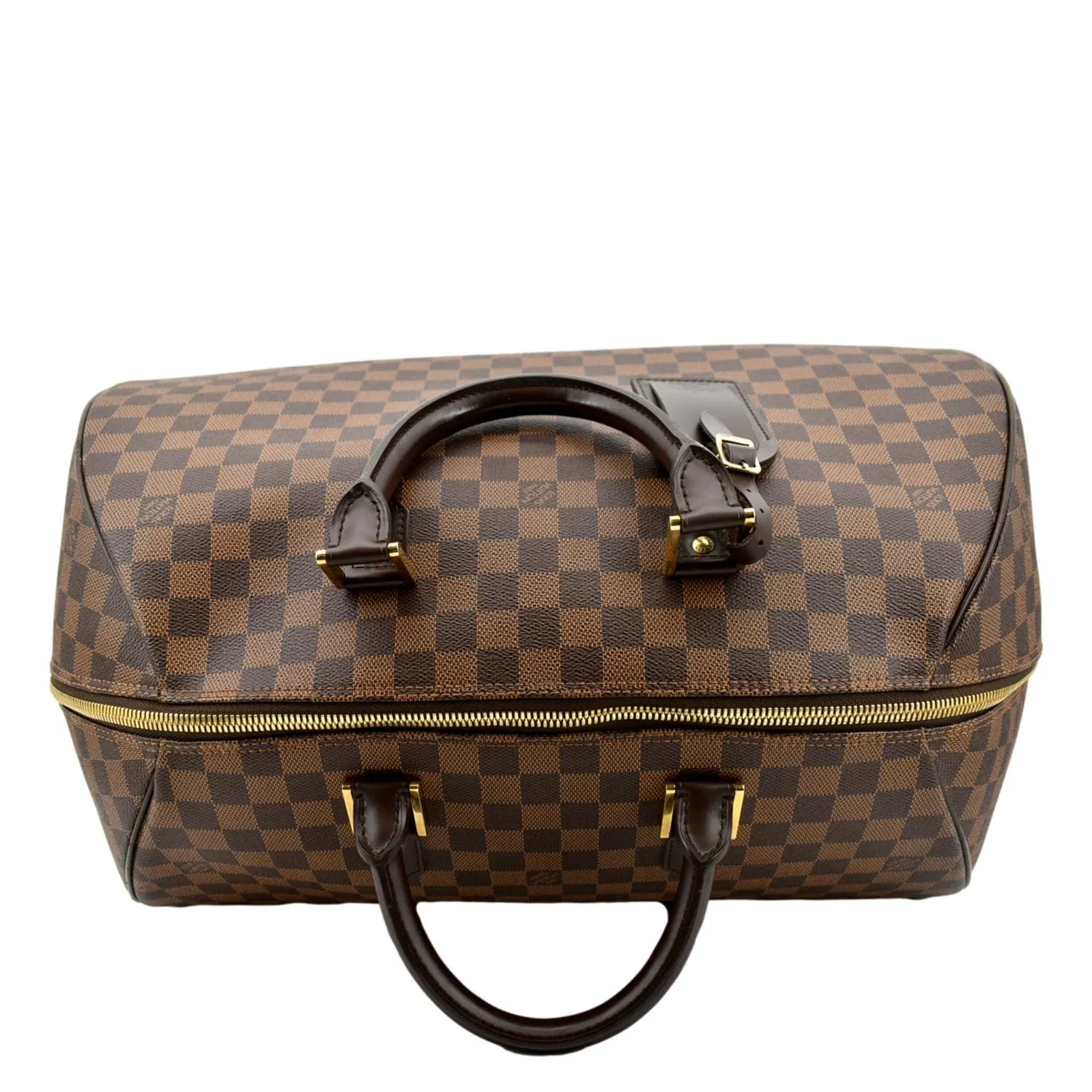 LOUIS VUITTON Ribera GM Damier Ebene Satchel Bag Brown