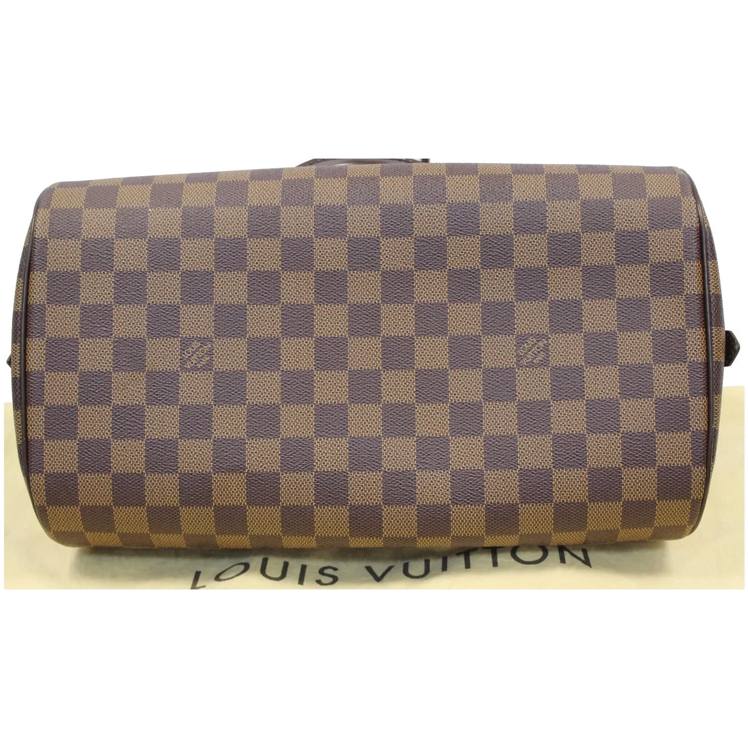 LOUIS VUITTON Ribera MM Damier Ebene Satchel Bag Brown