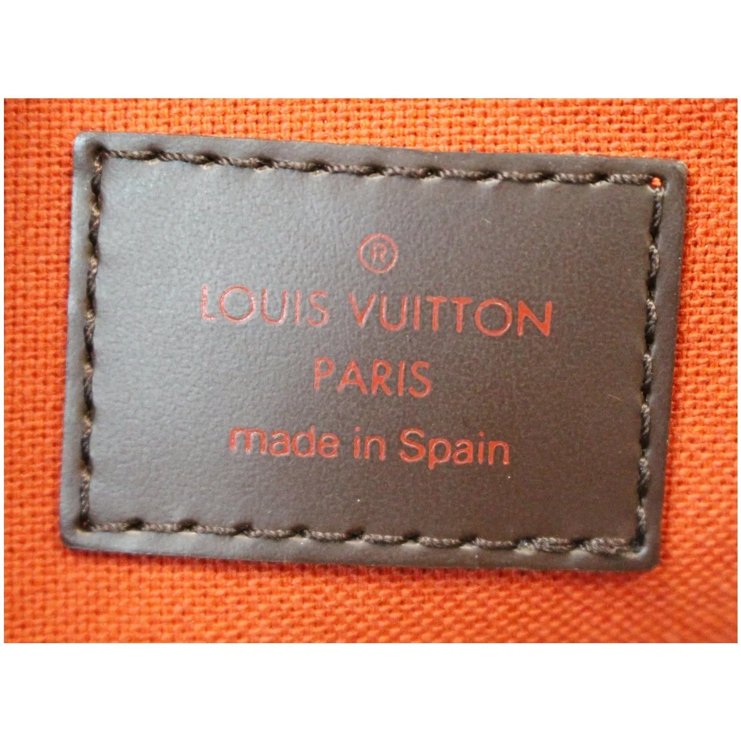 LOUIS VUITTON Ribera MM Damier Ebene Satchel Bag Brown