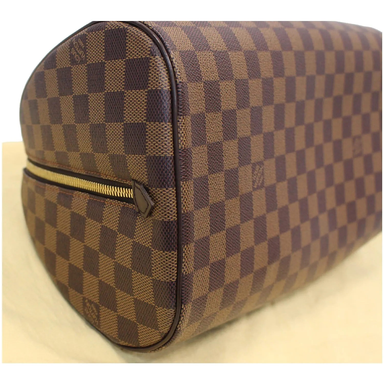 LOUIS VUITTON Ribera MM Damier Ebene Satchel Bag Brown