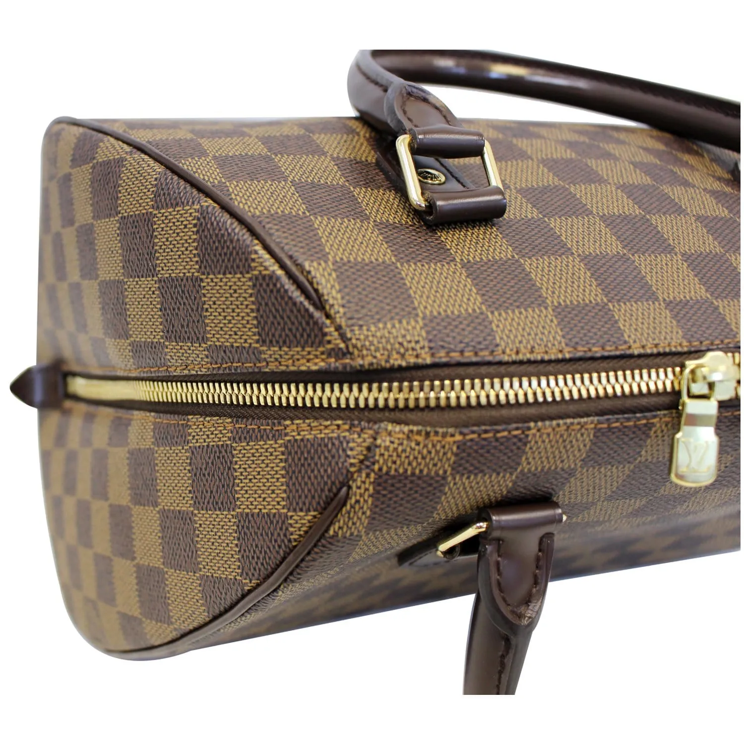 LOUIS VUITTON Ribera MM Damier Ebene Satchel Bag Brown