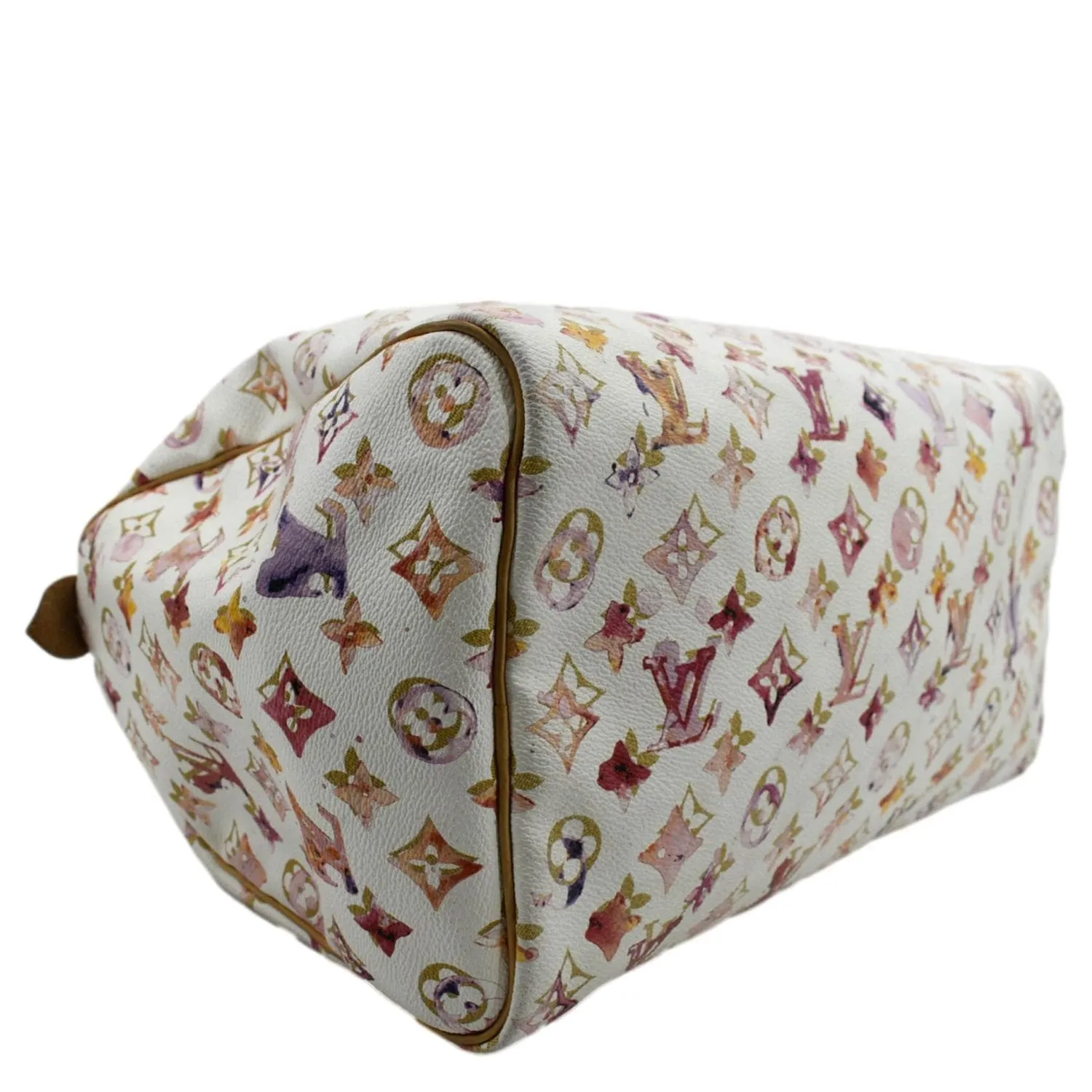 LOUIS VUITTON Richard Prince Watercolor Aquarelle Speedy 35 Monogram Satchel Bag Multicolor