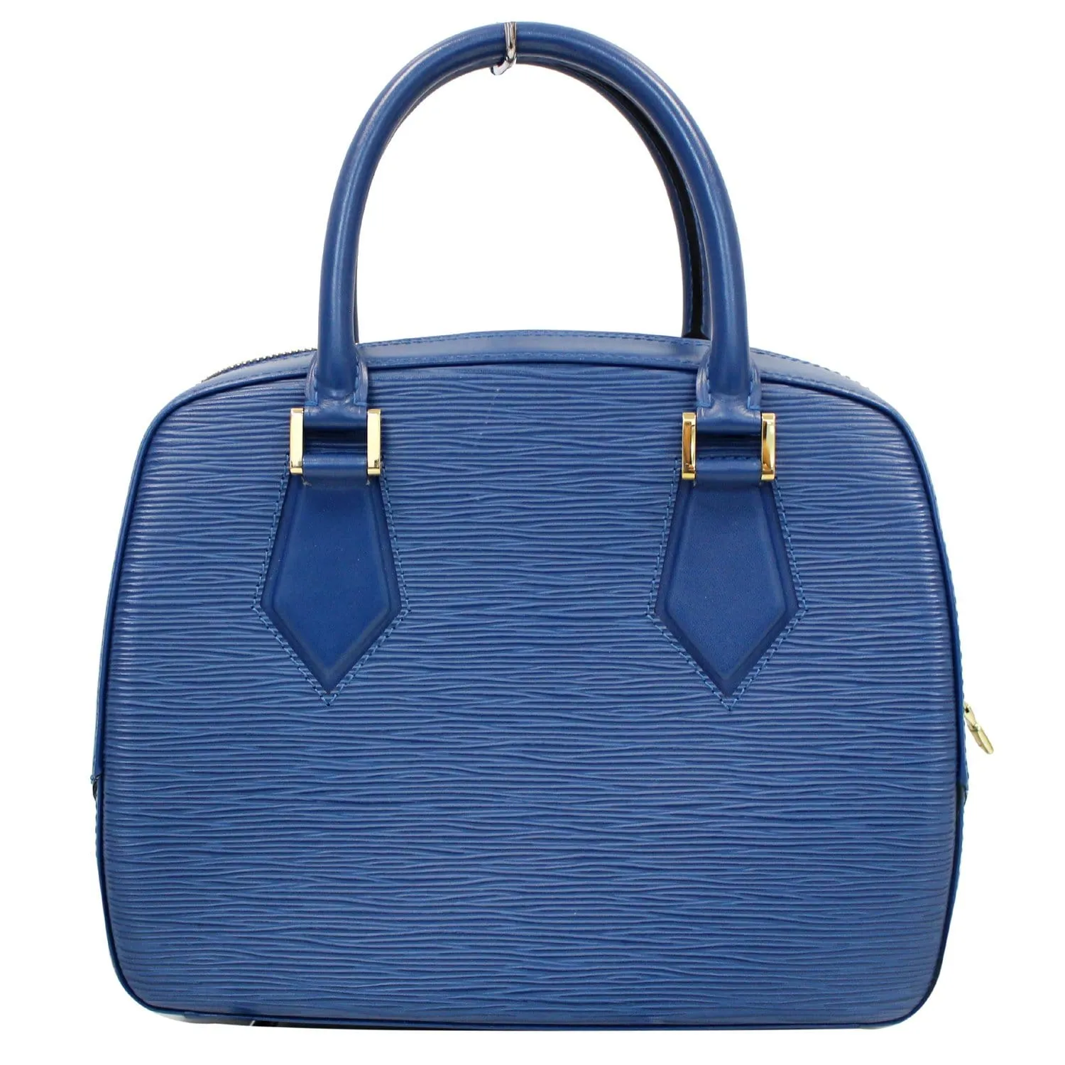 LOUIS VUITTON Sablon Epi Leather Satchel Bag Blue
