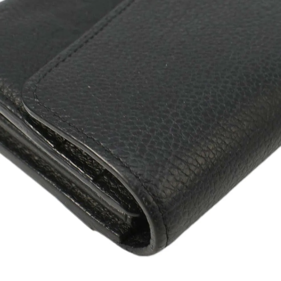 LOUIS VUITTON Sarah Monogram Empreinte Leather Wallet Black
