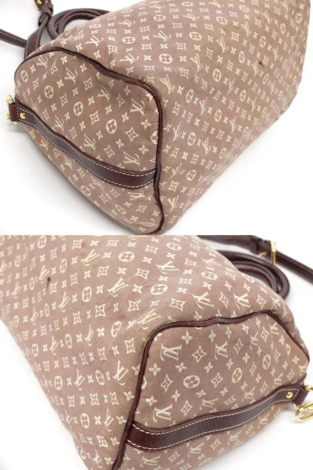 Louis Vuitton Sepia Monogram Mini Lin Idylle Speedy Bandouliere 30 with Strap 240257