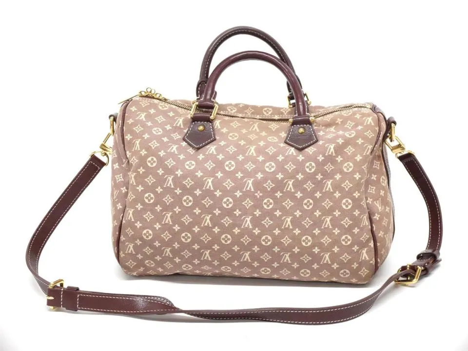 Louis Vuitton Sepia Monogram Mini Lin Idylle Speedy Bandouliere 30 with Strap 240257