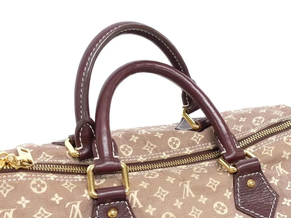Louis Vuitton Sepia Monogram Mini Lin Idylle Speedy Bandouliere 30 with Strap 240257