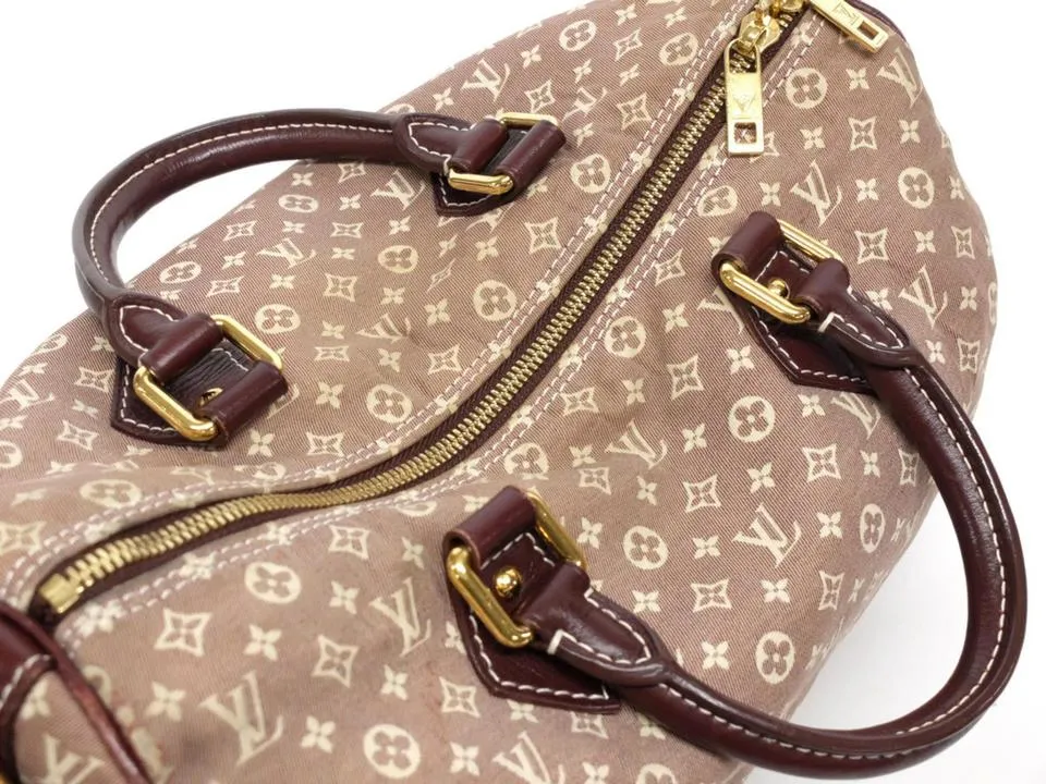 Louis Vuitton Sepia Monogram Mini Lin Idylle Speedy Bandouliere 30 with Strap 240257
