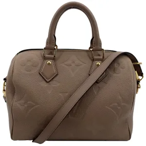 LOUIS VUITTON Speedy 25 Bandouliere Monogram Empreinte Shoulder Bag Tourterelle