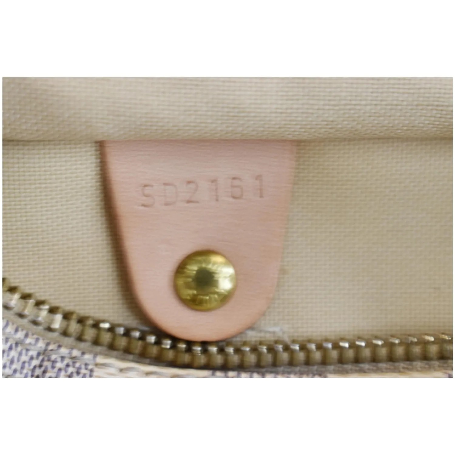 LOUIS VUITTON Speedy 25 Damier Azur Satchel Bag White